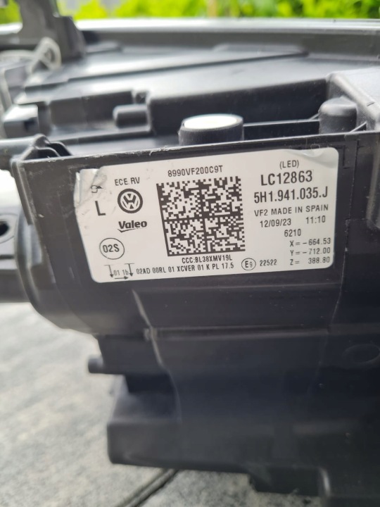 фото №13, Vw golf viii 8 5h1 комплектные лампы перед полный led 5h1941035j 5h1941036j