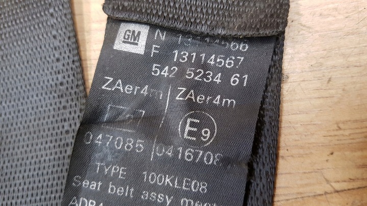 фото №2, Pas безопасности зад правые opel combo c рестайлинг