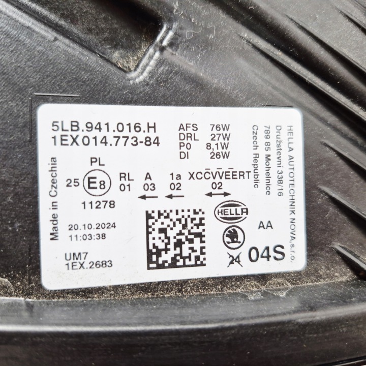 фото №12, Skoda enyaq 2021-24 фара передняя правая led 5lb941016h