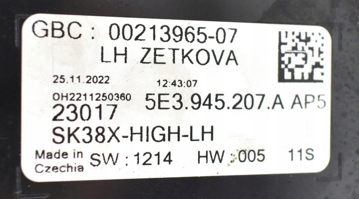 фото №15, Skoda octavia iv 5e3 лампа ліва зад задня org eu led sedan hb 5e3945207