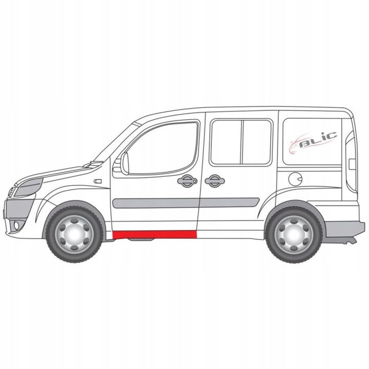 фото №2, Порог перед правый fiat doblo 01-10