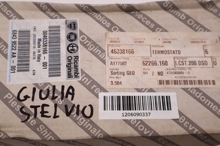 фото №7, Alfa romeo stelvio термостат з корпус 46338166