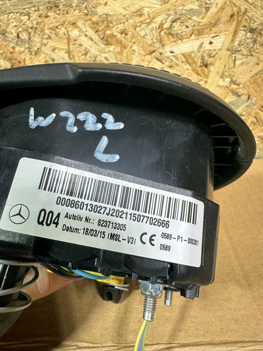 фото №9, Подушка подушка безпеки водія amg, кермо mercedes s w222 чорна шкіра