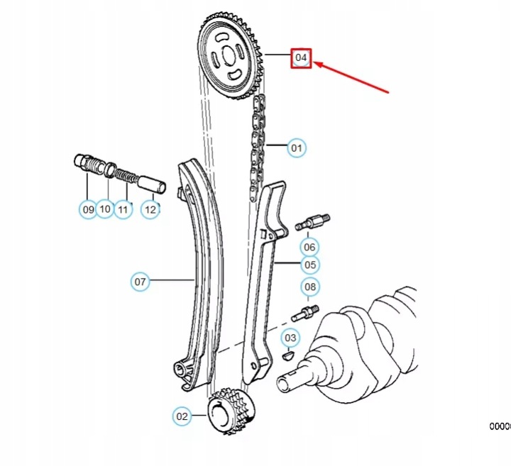 фото №10, Bmw 3 e36 koło цепи грм 11311722841 1722841 oem
