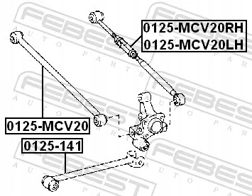 фото №2, Стержень поперечный зад 0125-mcv20 febest рычаг