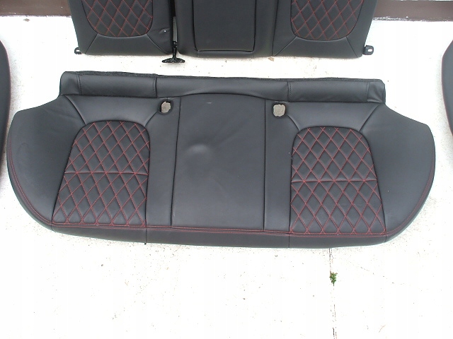 фото №6, Jaguar xf x250 рестайлінг сидіння сидіння комплект шкіра червона нитка