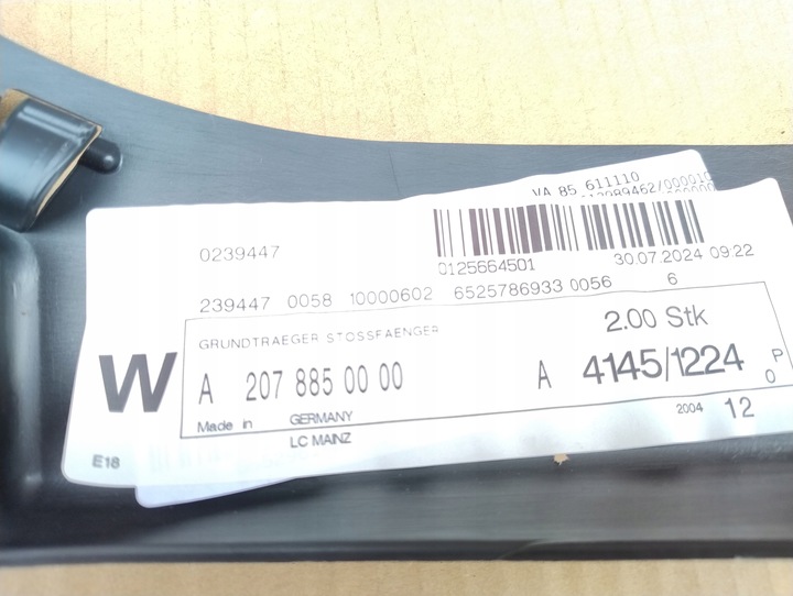 фото №10, E класс w207 рестайлинг правый ползун крепление бампера перед новый a2078850000