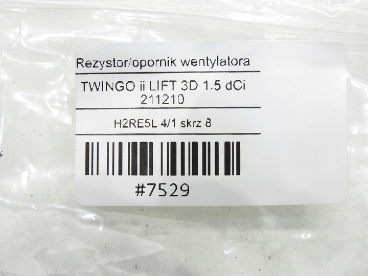 фото №7, Резистор резистор renault twingo ii