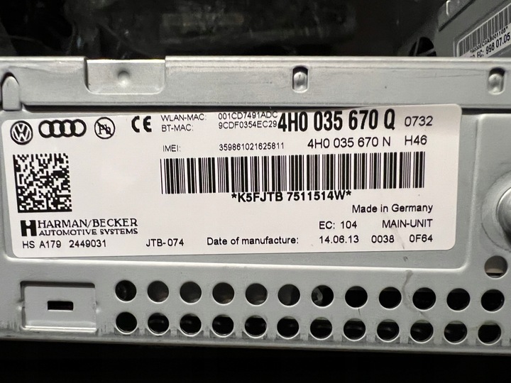 фото №4, Audi a8 s8 d4 audi мультимедіа навігація навігація 3g+ dvd sim 4h0035670q