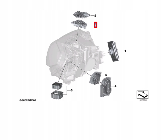 фото №10, Bmw x3 g01 m f97 ліве модуль керуючий фара led high 63115a0e623