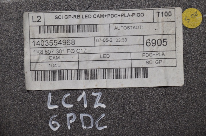 фото №7, Vw scirroco рестайлінг бампер 1k8807301fq lc1z 6pdc