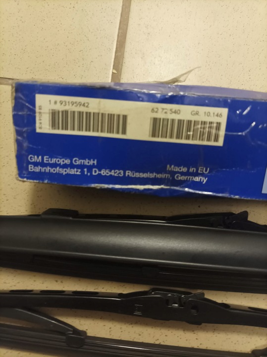 фото №1, Двірники перед corsa-c combo оригінальний номер 93195942