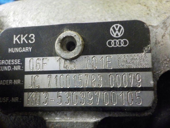 фото №7, Audi tt a3 golf octavia 2.0 tfsi 08r bwa турбина 06f145701e 53039700105