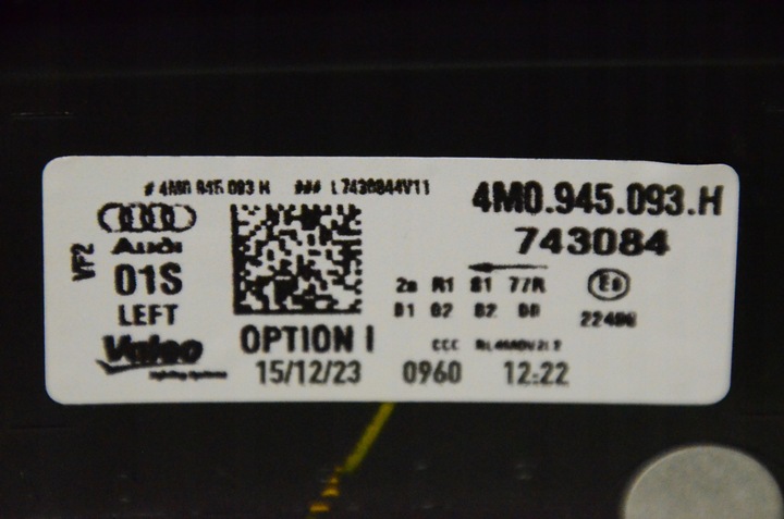 фото №8, Audi q7 4m рестайлінг лампи задні matrix оригінал європа 4m0945093h 4m0945094h