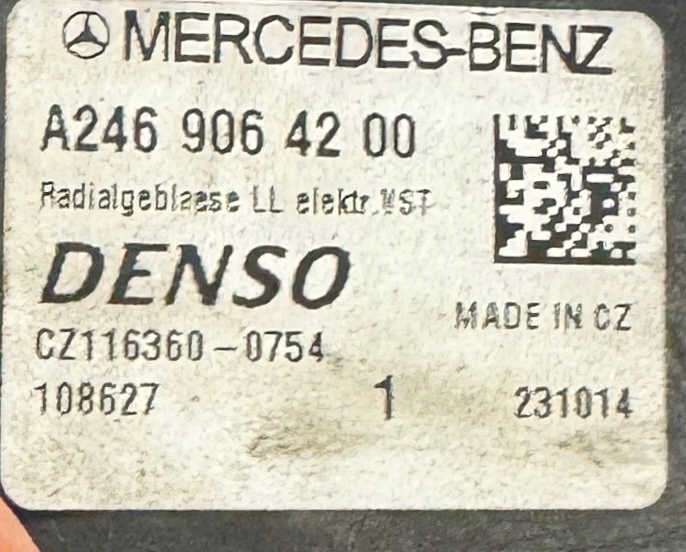 фото №7, Mercedes a w176 b w246 12-18r вентилятор воздуходувка воздуховод a2469064100