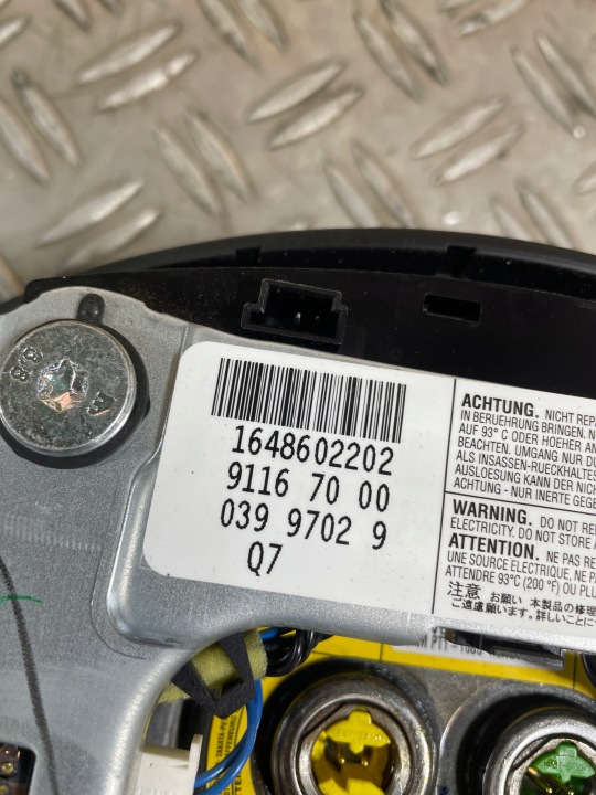 фото №6, Mercedes ml164 рестайлинг 08- подушка безопасности подушка водителя 1648602202