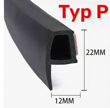 фото №11, Прокладка нижня двері автомобільних samoprzylepna тип p 4 метри