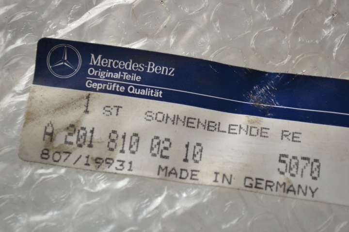 фото №10, Mercedes w201 w124 козирок сонцезахисний правий