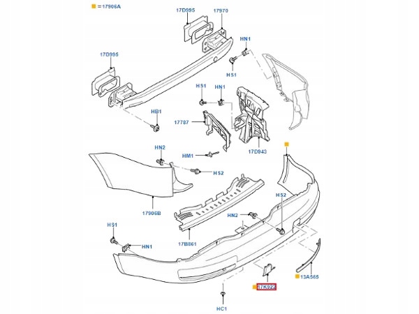 фото №4, Заглушка бампера заднего зад do ford galaxy iii mk3 wa6 2006-2015