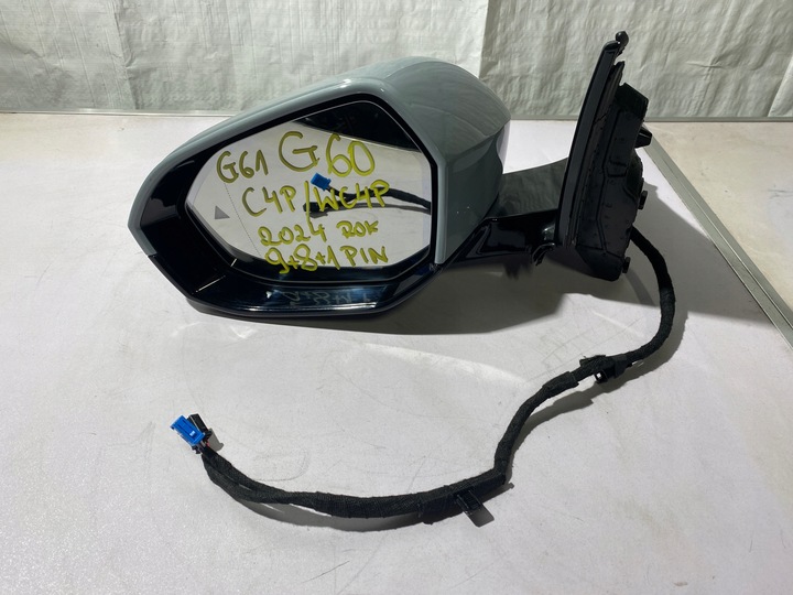 фото №8, Bmw 5 g60 g61 зеркало левая 18pin 9+8+1 c4p wc4p brooklyn grau 2024год eu