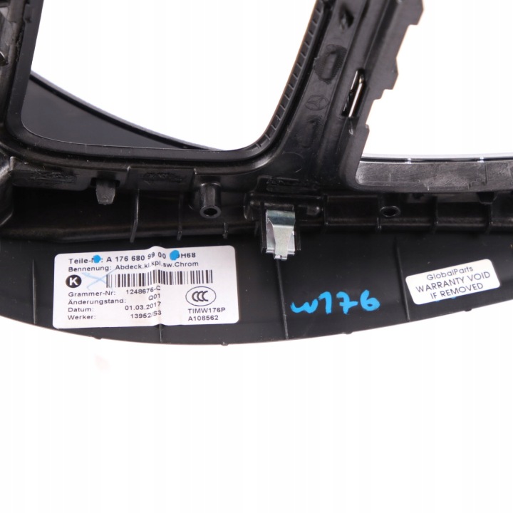 фото №11, Mercedes w176 c117 корпус консоли средней рамка чёрная a1766809900