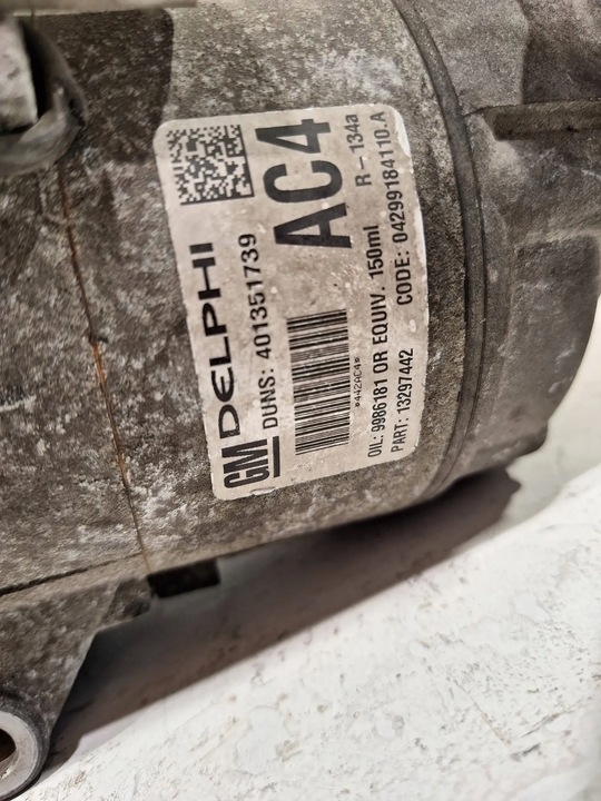 фото №9, Компрессор кондиционера 13297442 opel astra h 1.6 16v 04-