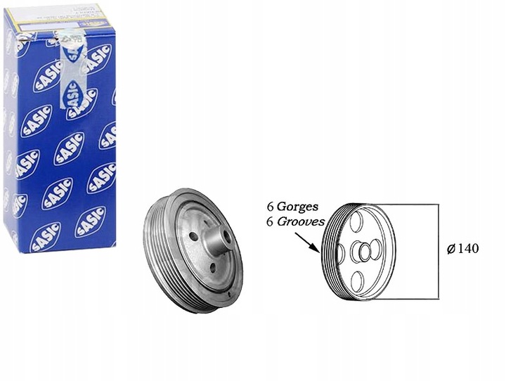 фото №1, Sasic 2156055 колесо ременное, wał коленчатый