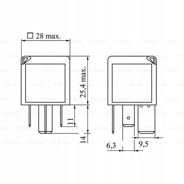 РЕЛЕ, PRĄD РОБОТИ BOSCH 0 986 332 001