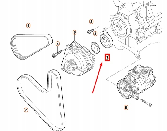 фото №8, Audi a1 8x belt tensioner damper 04e145299n