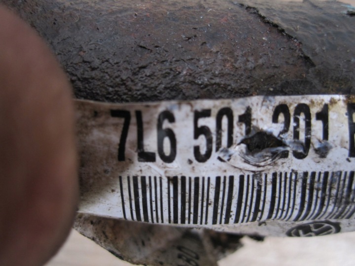 фото №4, Vw touareg i 05r полуось правая зад 7l6501201b