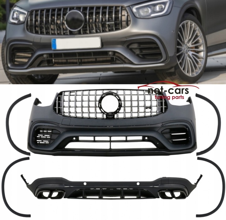 фото №13, Бампер дифузор mercedes glc x253 20- glc63 amg b