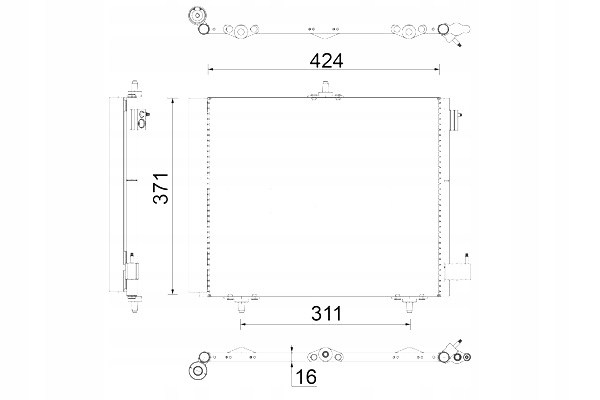 фото №2, Конденсатор кондиціонера ds ds 3 citroen c2 c2 enterprise c3 aircross