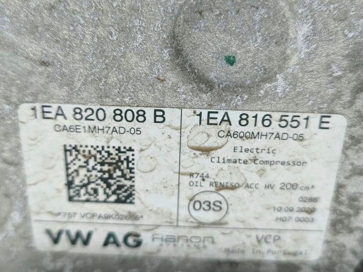 фото №9, Volkswagen id.3 2020 компресор / компресор кондиціонера a/c