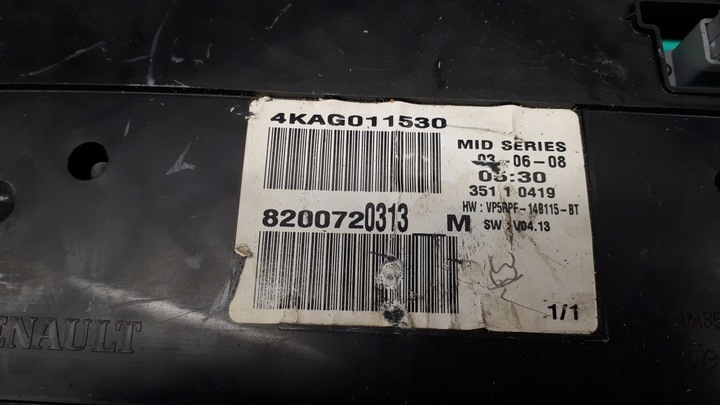 фото №9, 8200720313 манометр спідометр  renault megane ii 1.9 dci