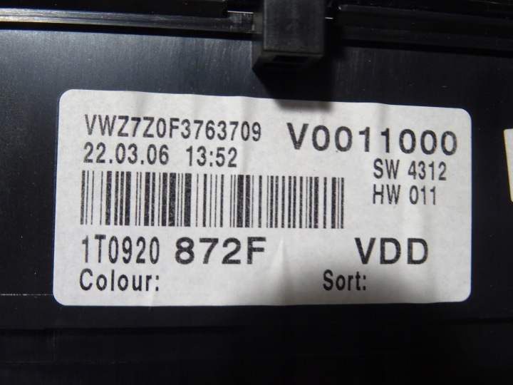 фото №8, Компьютер спидометр комплект vw touran i 1 2.0 tdi bmm