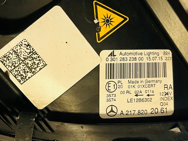 фото №8, Фара правая сторона mercedes-benz s c217 a2178202061