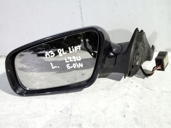 фото №6, Audi a3 8l рестайлінг дзеркало ліві el. lz9w 5 pin