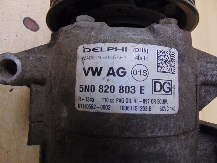 фото №12, Компресор кондиціонера vw caddy iii 1.6 tdi 5n0820803e