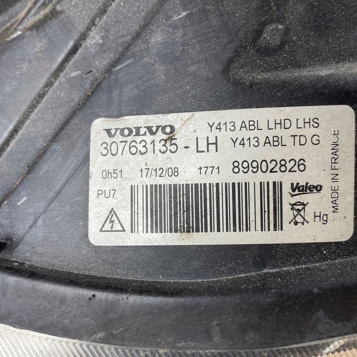 фото №7, Volvo xc60 i 08-13 ксенон 30763135 лампа передняя перед левая + крепление