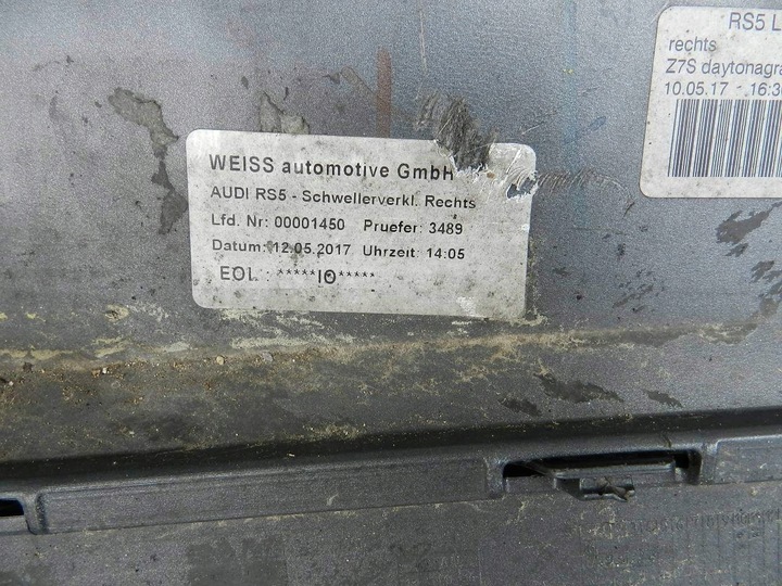 фото №7, Audi rs5 b9 8w6 купе поріг права сторона 8w6853856b