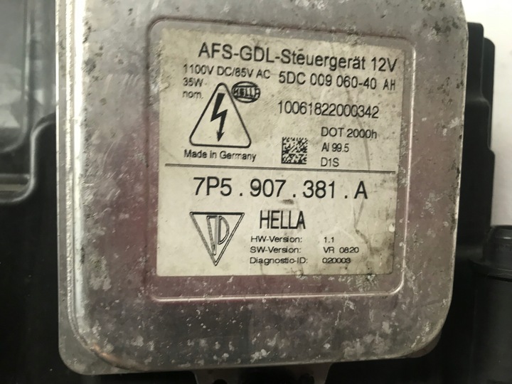 фото №9, Porsche cayenne 7p лампа перед фара ксенон led правий лівий комплект eu