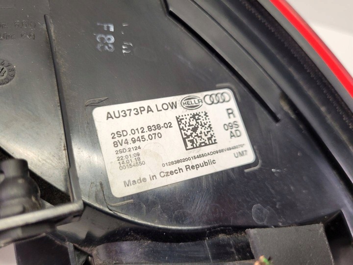 фото №9, Лампа задняя правая сторона audi a3 8v рестайлинг 2018 2sd012838-02