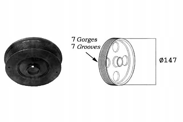 фото №2, Sasic 2154005 колесо пасове, wał колінчастий