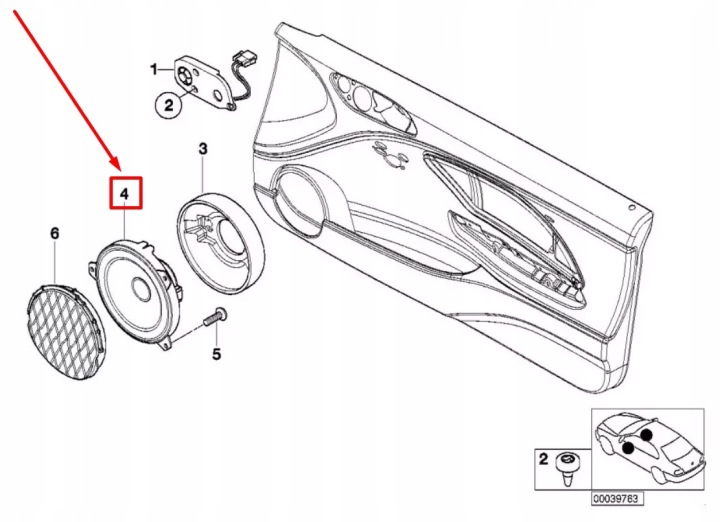 фото №13, Bmw 3 e46 динамик w дверях передних 8368233 65138368233 oem