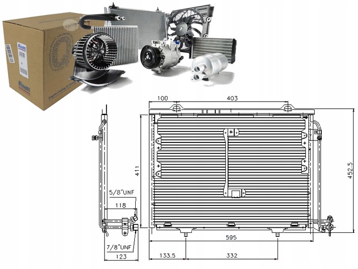 фото №11, Радиаторов кондиционера nissens 94284