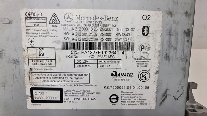 фото №6, Зчитувач навігація mercedes w212 a2129001826 команд