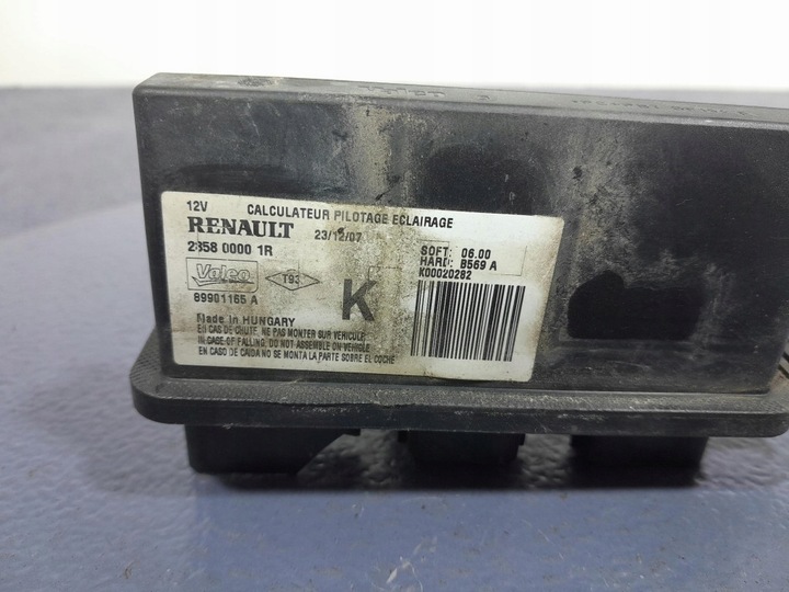 фото №2, Модуль света renault оригинальный номер 285800001r