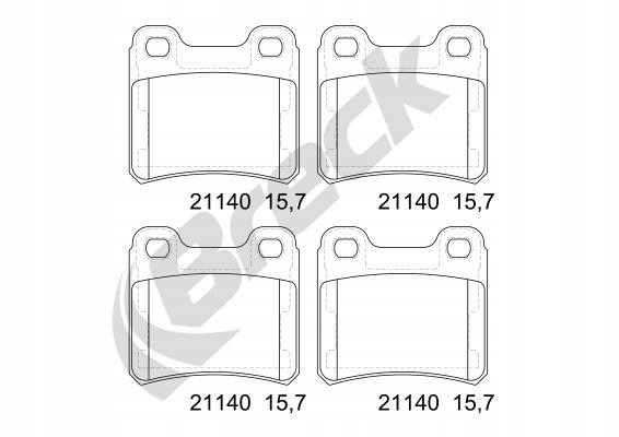 КОЛОДКИ ГАЛЬМІВНІ ЗАД BRECK 21140 00 704 00