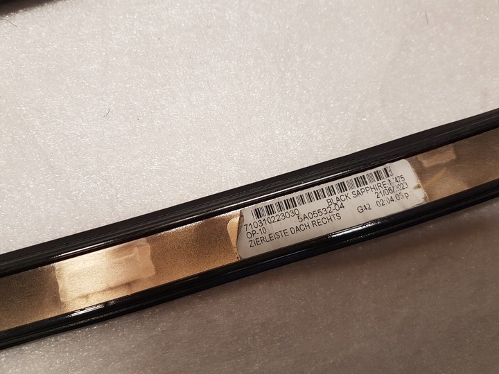 фото №10, Планки декоративный крышные bmw g42 5a05531 5a05532 чёрный sapphire