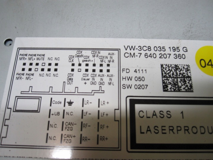 фото №6, Vw golf vi 11r радіо cd 3c8035195g 7640207360